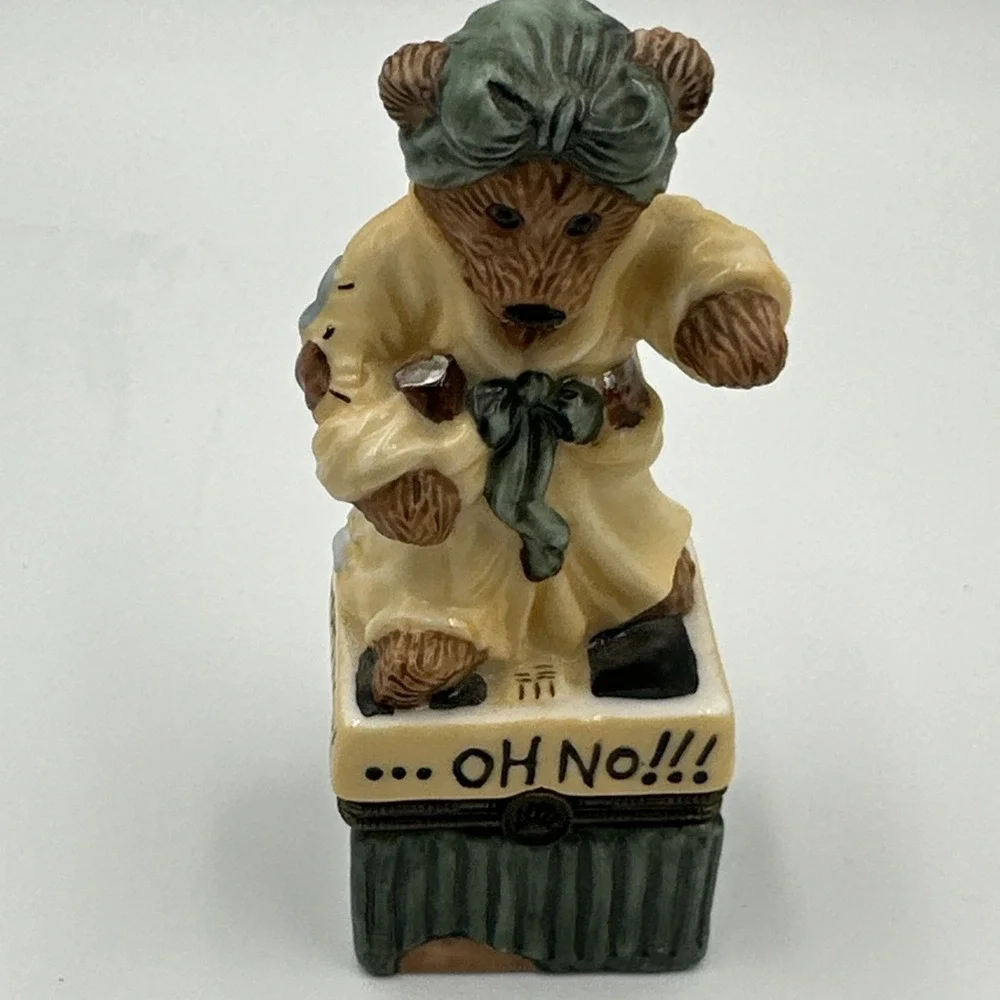 Boyds Bears Bearware Pottery Trinket Box